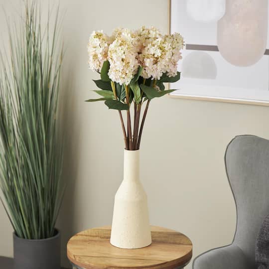 34.5" Pink Hydrangea Artificial Flower Stem, 8ct.